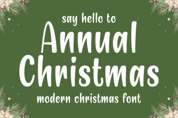 Annual Christmas: A Modern Display Font for Festive Branding