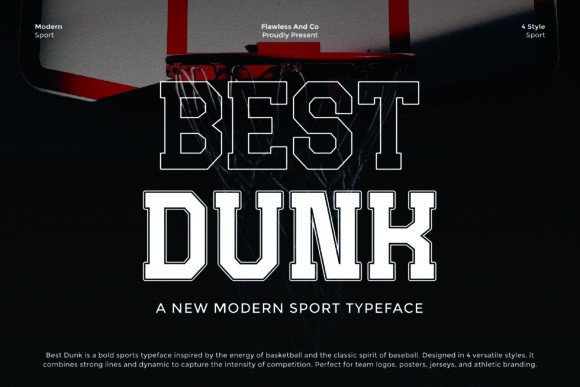 Best Dunk: A Bold Display Font for Sports Branding