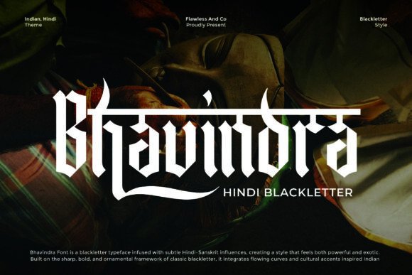 Bhavindra: A Bold Blackletter Typeface for Makers