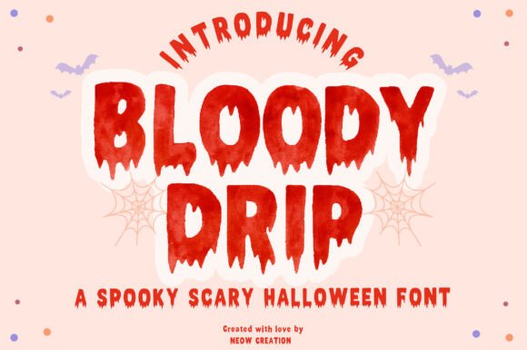Bloody Drip: A Bold Display Font for Horror Web Design