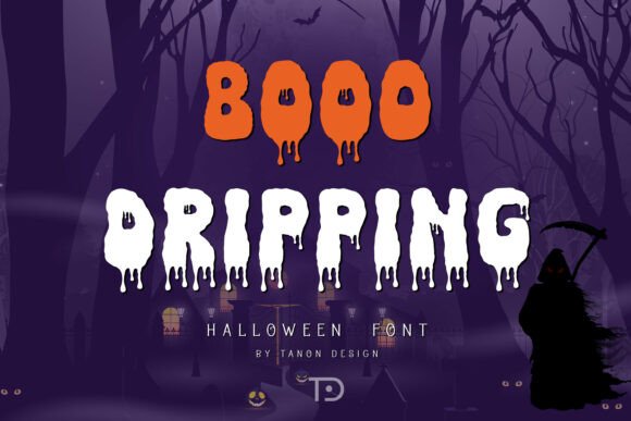 Booo Dripping Font: Spooky Display Type for Halloween Marketing