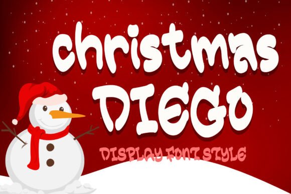 Christmas Diego: A Cheerful Display Font for Festive Design