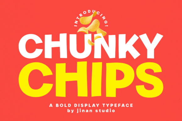 Chunky Chips Typeface: Bold Fonts for Food Campaigns