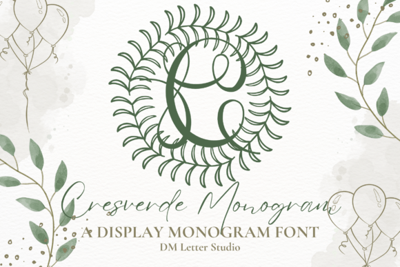 Cresverde Monogram: The Perfect Display Font for Handmade Brands