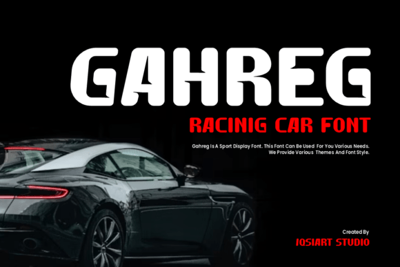 Gahreg: The Racing Display Font for High-Impact Web Design