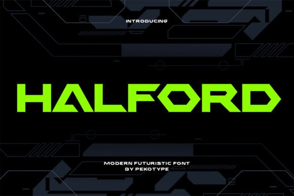 Halford: A Modern Futuristic Geometric Font for Bold Editorial Design