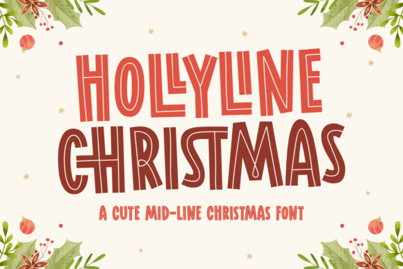 Hollyline Christmas: A Festive Display Font for Branding