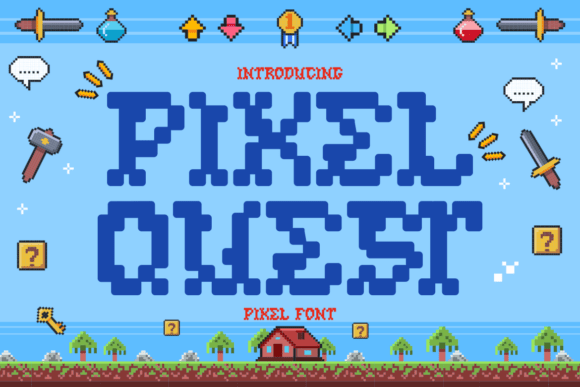 Pixel Quest: A Retro Display Font for Modern Editorial Design