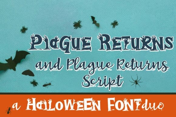 Plague Returns Duo: A Grungy Halloween Font for Makers
