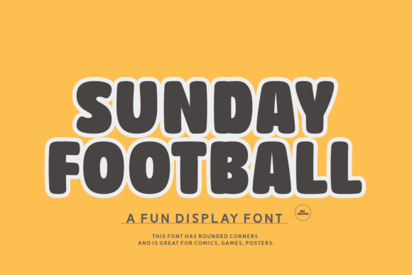Sunday Football Font: A Playful Display for Summer Designs