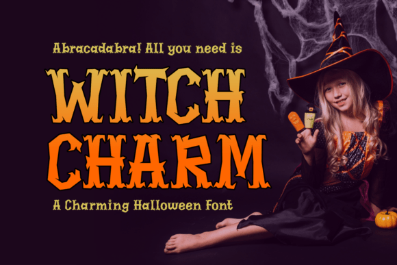 Witch Charm: A Spooky Display Font for Makers