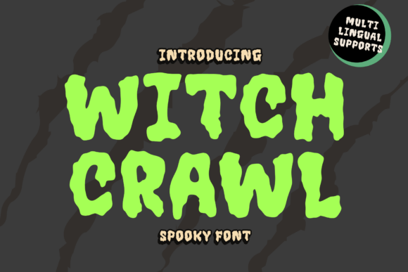 Witchcrawl: A Playful Display Font for Halloween Branding