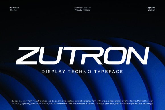 Zutron: A Futuristic Display Font for Modern Web Design